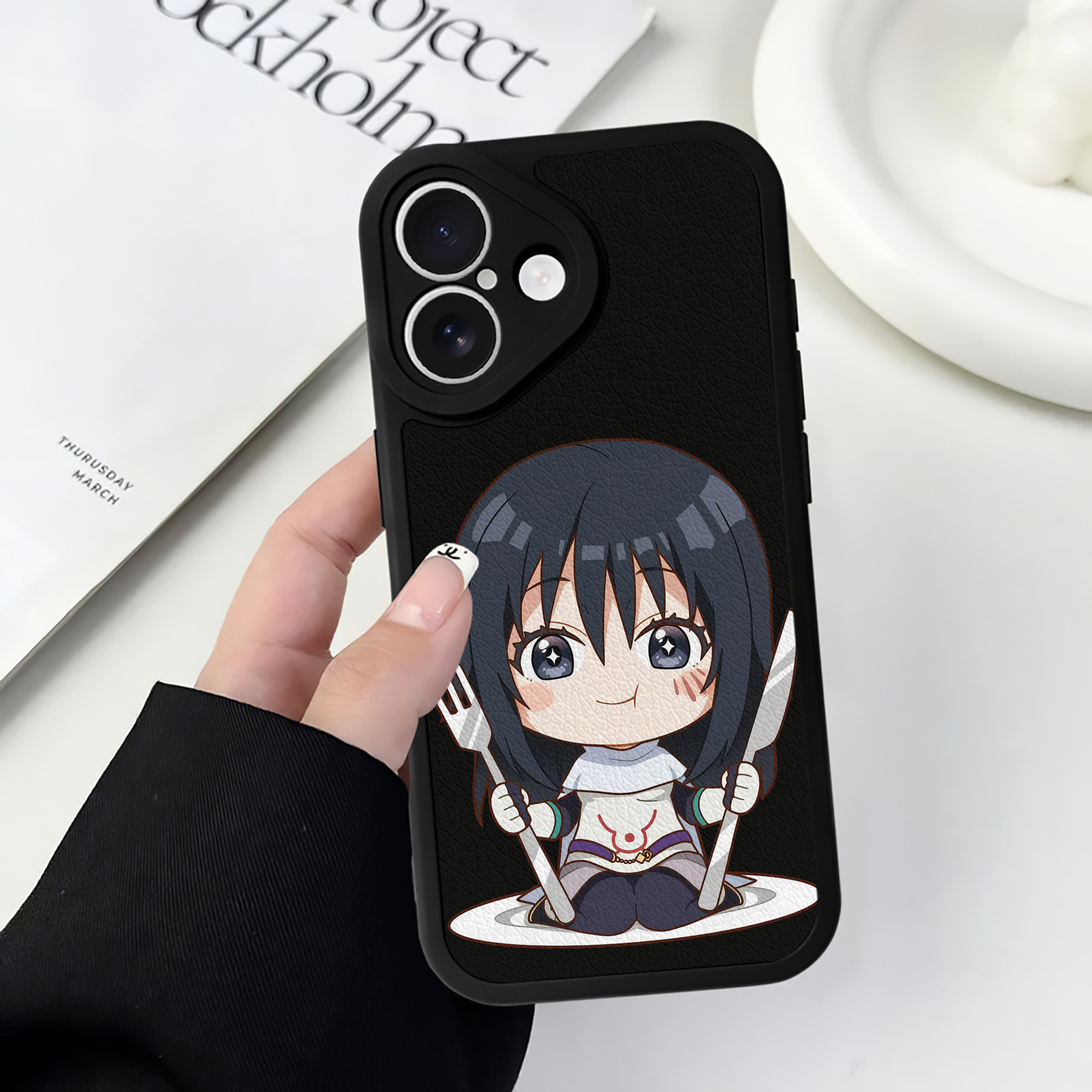 （画像用） 転スラ Regarding Reincarnated to Slime 【iPhone 16シリーズ対応】シリコンスマホケース（レザー調） 材質：シリコン